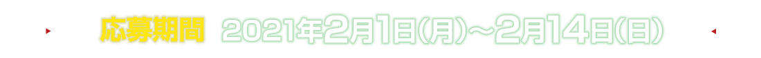 応募期間 2021年2月1日（月）～2月14日（日）