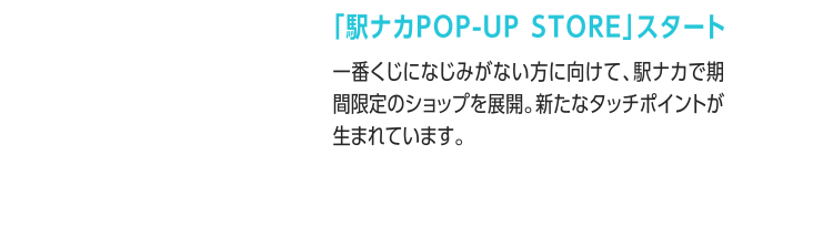「駅ナカPOP-UP STORE」スタート