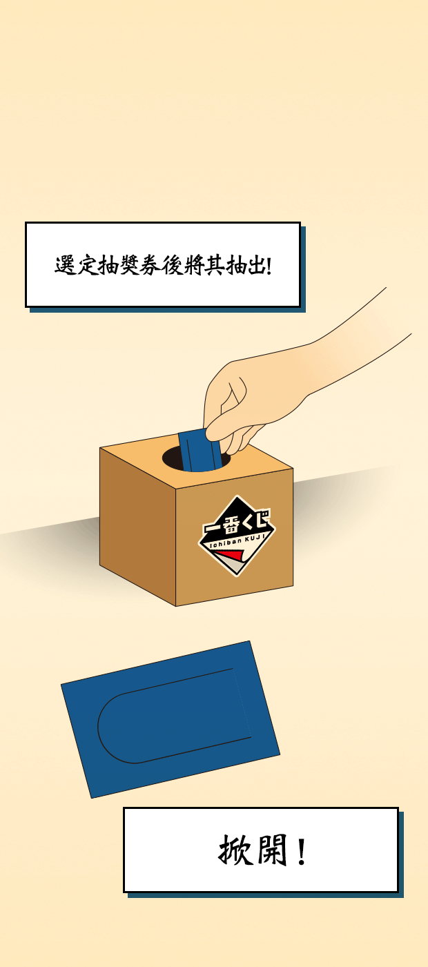 選定抽獎券後將其抽出!