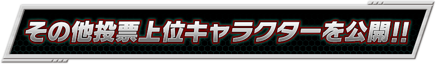その他投票上位キャラクターを公開!!